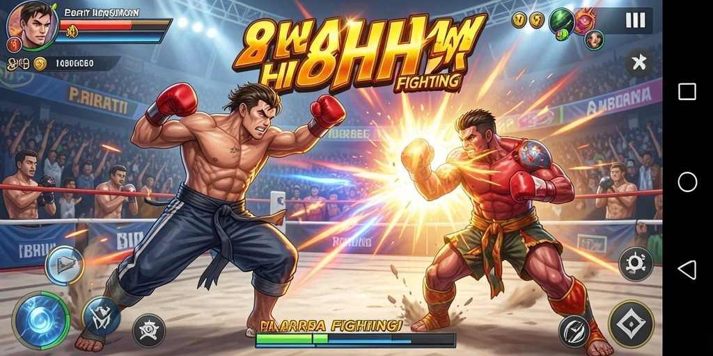 Tampilan gameplay 8HHH yang dinamis dan menarik.