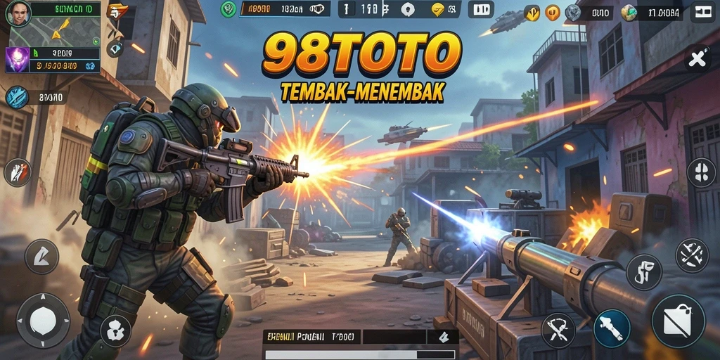 Tangkapan layar 98TOTO menampilkan aksi tembak-menembak yang seru dan mendebarkan.