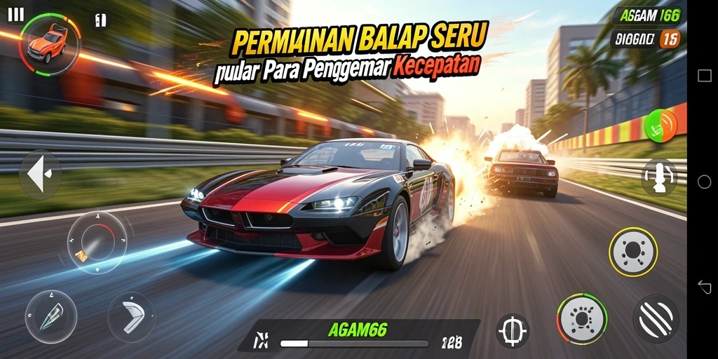 Gameplay balap yang mendebarkan dan menantang di AGAM66.