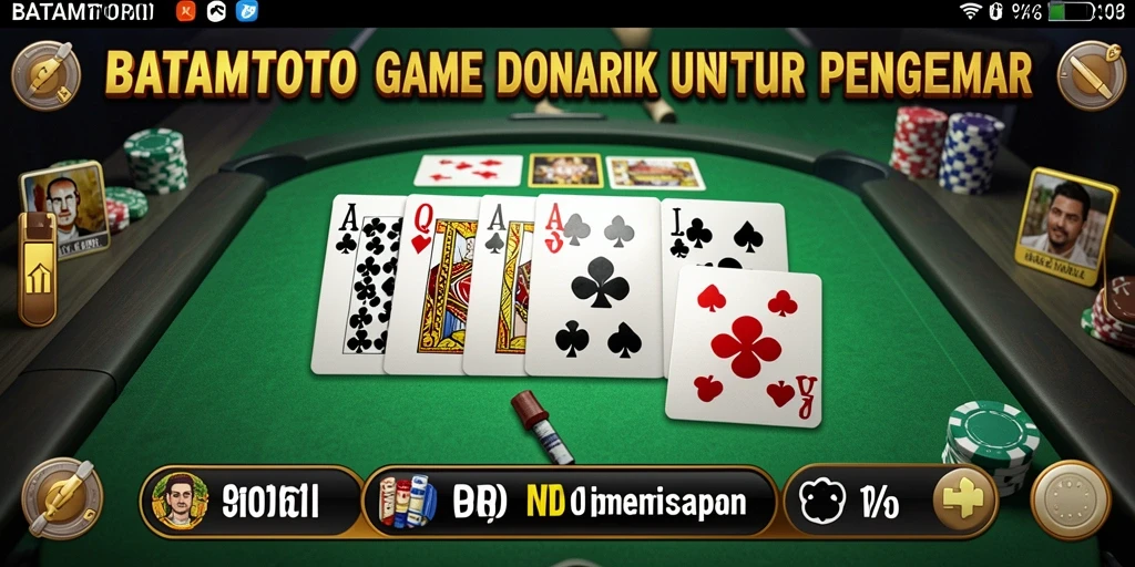 Tampilan utama gameplay BATAMTOTO dengan meja domino yang seru.