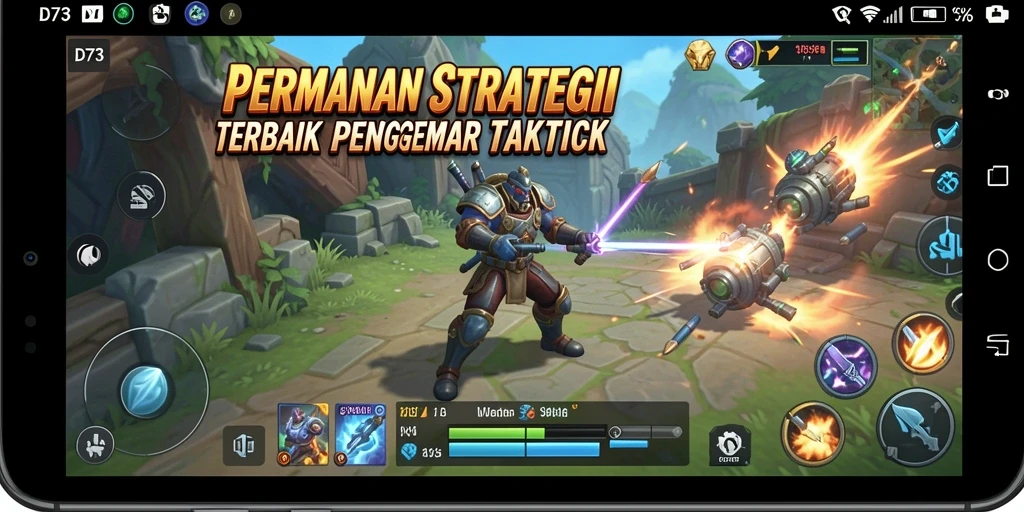 Tampilan menarik dari gameplay D73 dengan berbagai pilihan strategi.