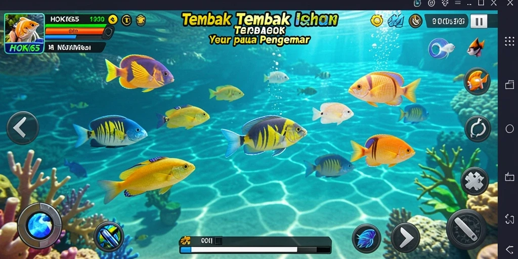 Gameplay seru dalam HOKI65 dengan banyak ikan untuk ditangkap.