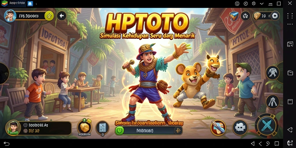 Tampilan gameplay HPTOTO dengan karakter dan lingkungan interaktif.
