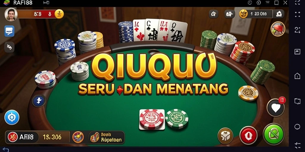 Tampilan gameplay QiuQiu yang seru dan interaktif.