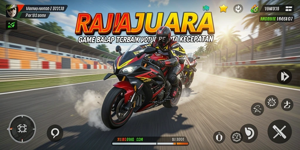 Gameplay seru balap motor di RAJAJUARA yang menantang.