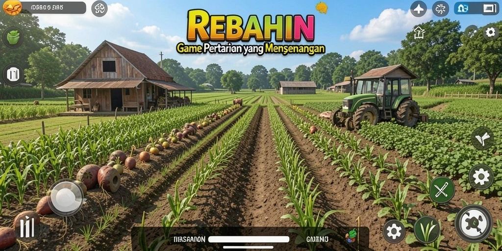 Gameplay menarik dengan aktivitas bertani yang seru.