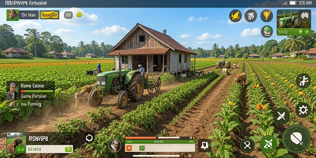 Gameplay RSNVIP8 yang seru dan menarik di dunia pertanian.