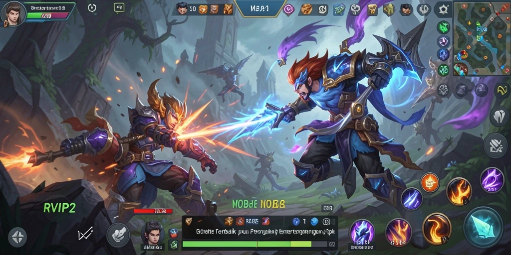 Screenshot gameplay RVIP2 dengan aksi pertarungan yang intens.