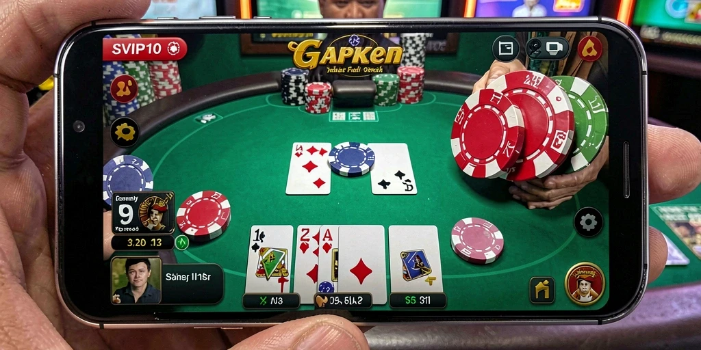 Screenshot SVIP10 menampilkan gameplay Poker yang menarik dan interaktif.