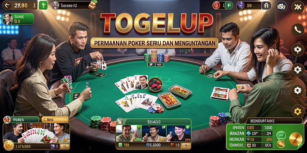 Tampilan permainan Poker yang seru dan kompetitif di TOGELUP.