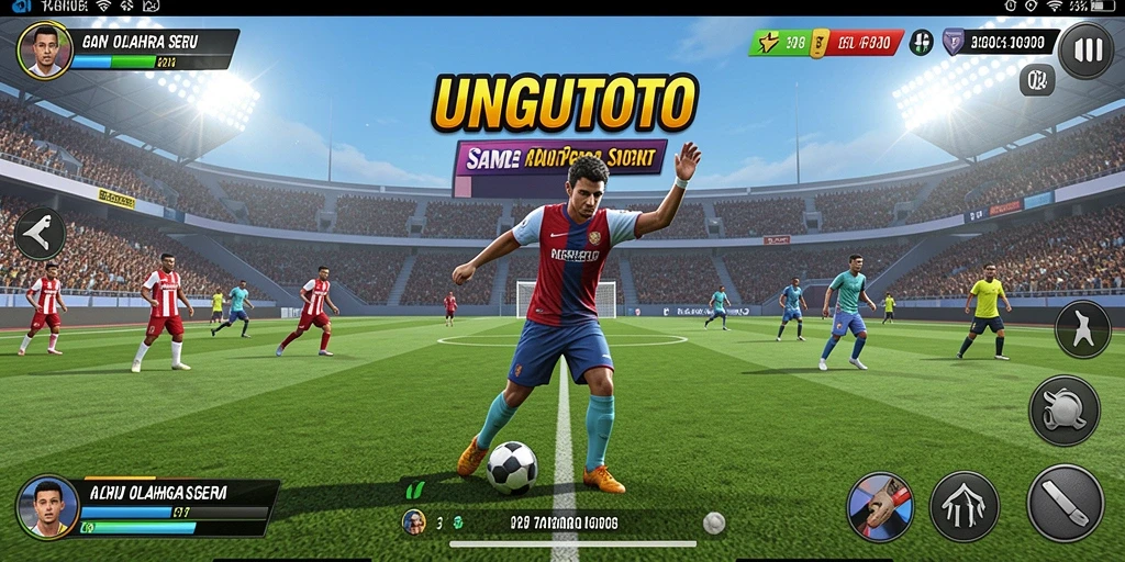 Tampilan dasar gameplay UNGUTOTO yang dinamis dan interaktif.